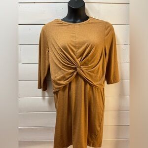 ROSE MATERNITÉ Camel Twist Front Dress – Size XL